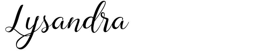 Lysandra font